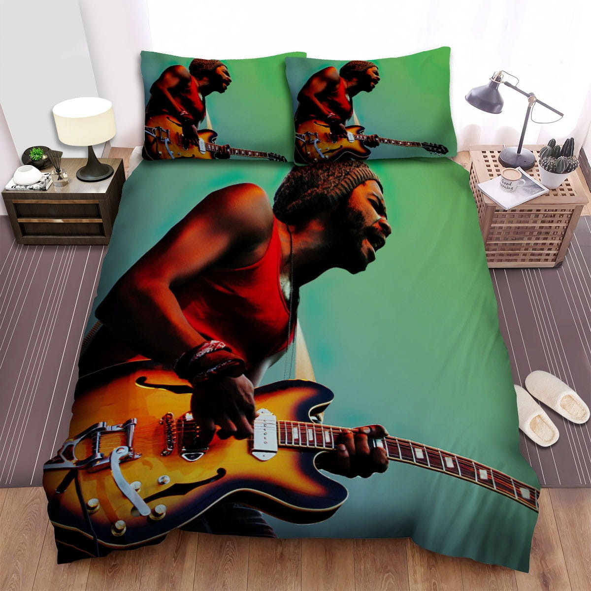 Gary Clark Jr. Red Bedding Sets Duvet Cover, Flatsheet, Pillowcase For Your Lover