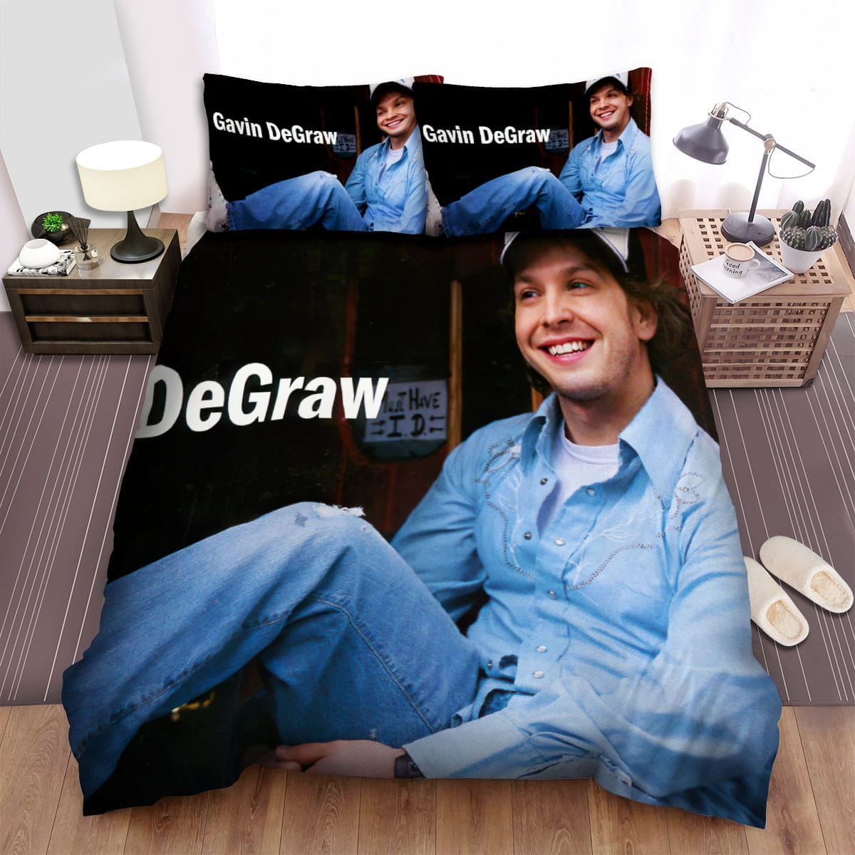 Gavin Degraw Sit And Smile Bedding Sets, Flatsheet Gift For Wife, Husband, Besties