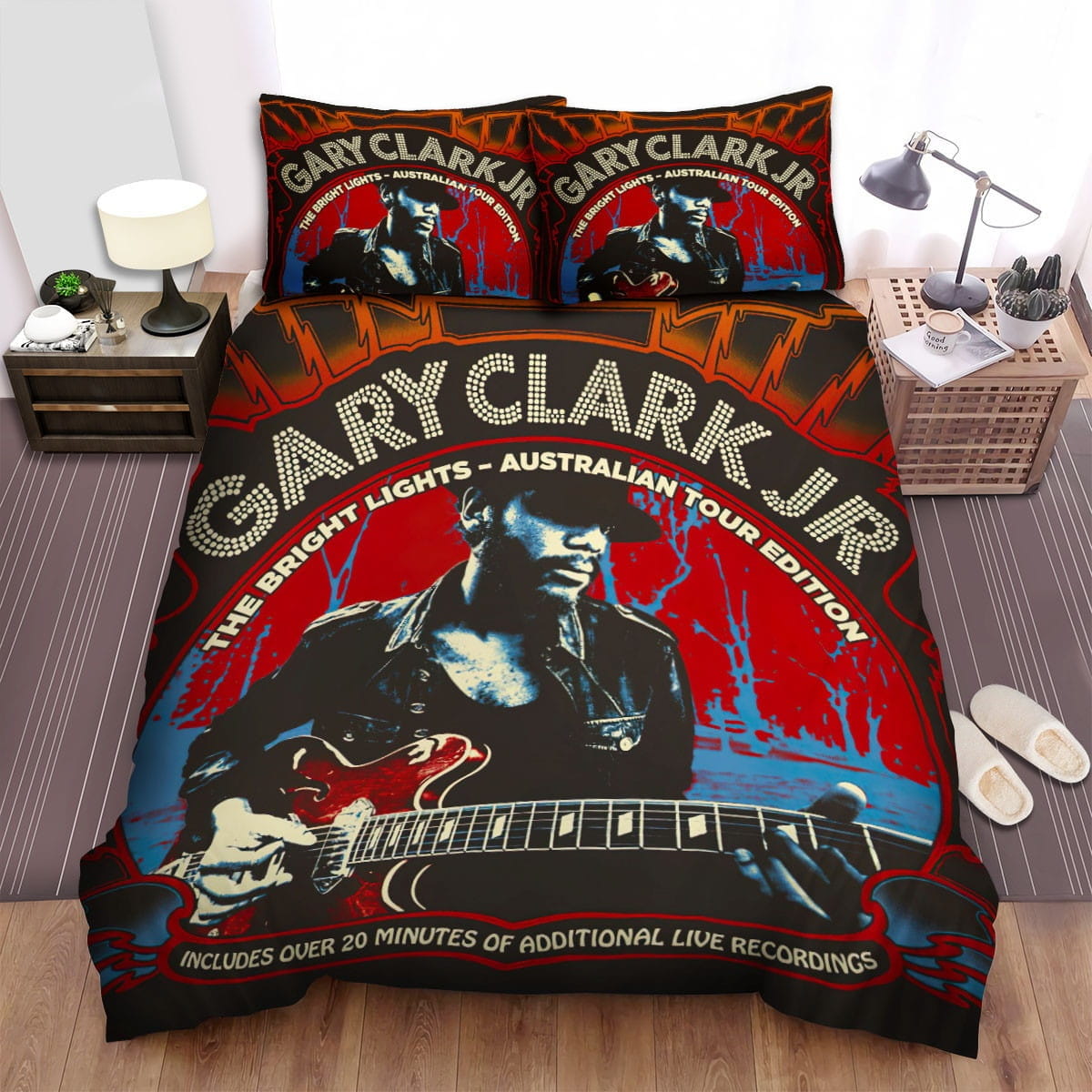 Gary Clark Jr. Guitar Bedding Sets Duvet Cover, Flatsheet, Pillowcases Perfect Gift For Fans
