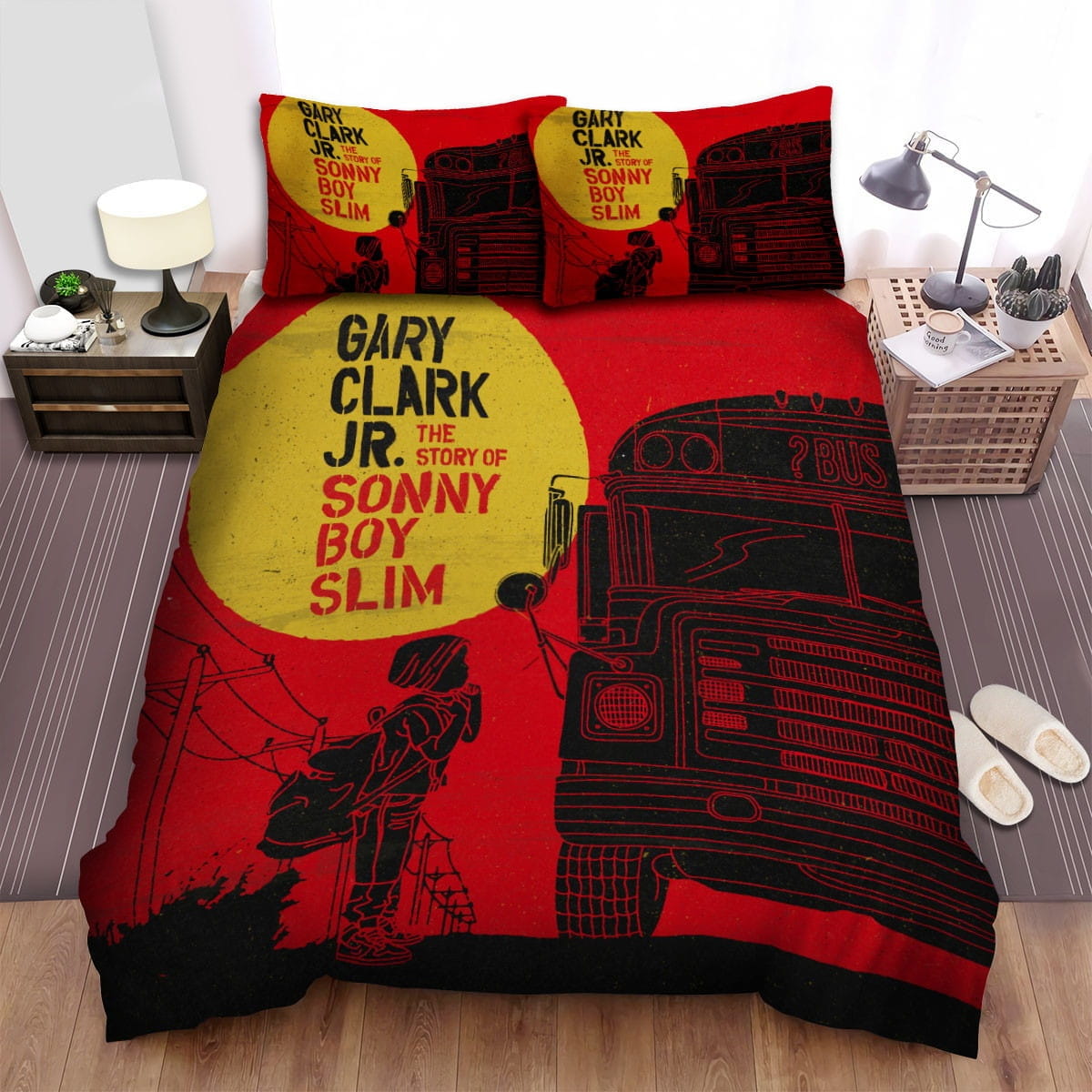 Gary Clark Jr. Bus Bedding Sets, Flatsheet Gift For Christmas, Thanksgiving, Halloween