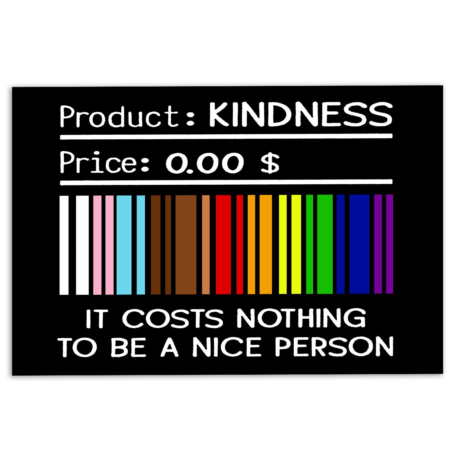 Lgbt Rubber Doormat, Lgbt Pride Support Gift Idea Rainbow Barcode Product Kindness Welcome Doormat, Indoor Outdoor Door Mat, Home Decor