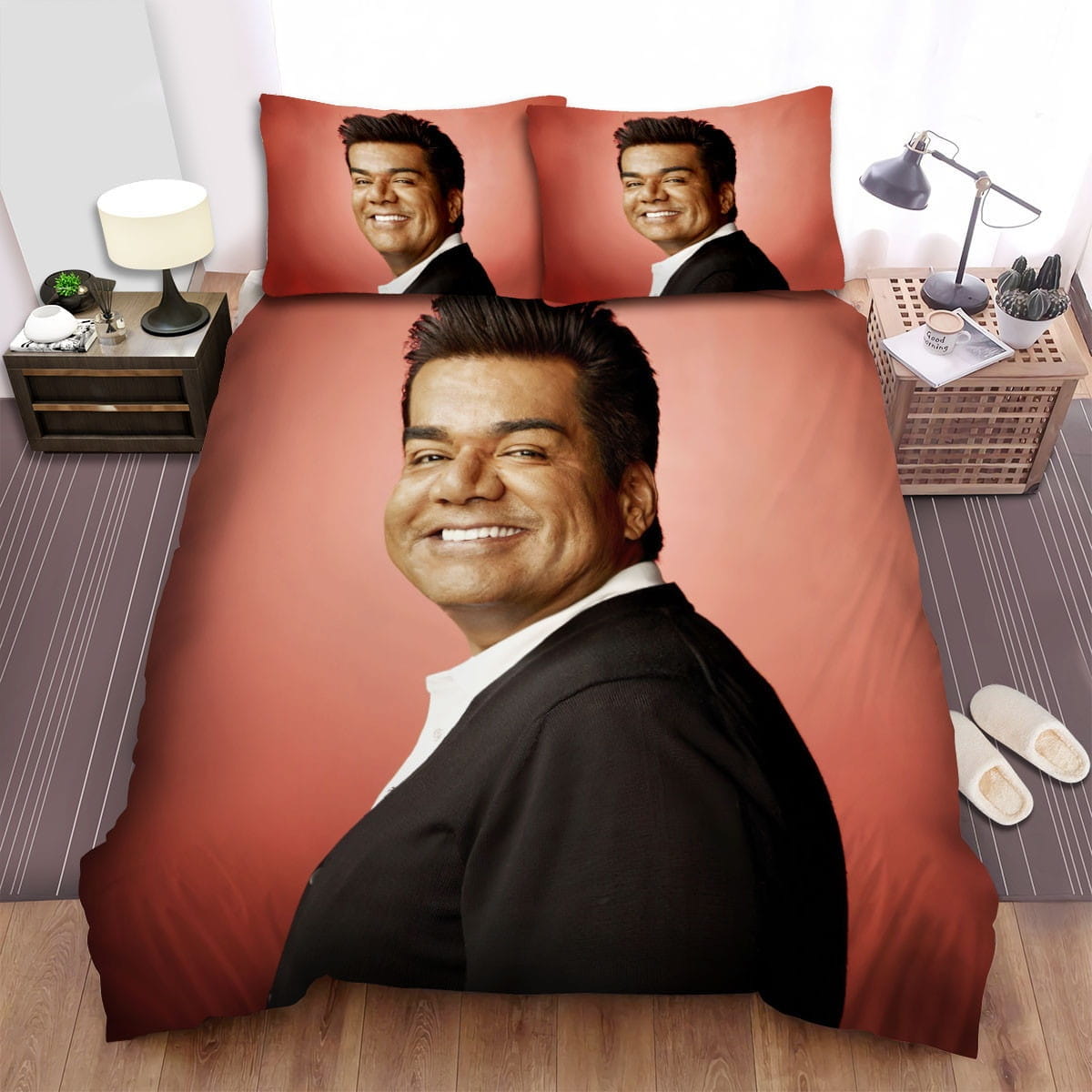 George Lopez Portrait Decorative Bedding Sets with Duvet Cover, Flatsheet, Pillowcases