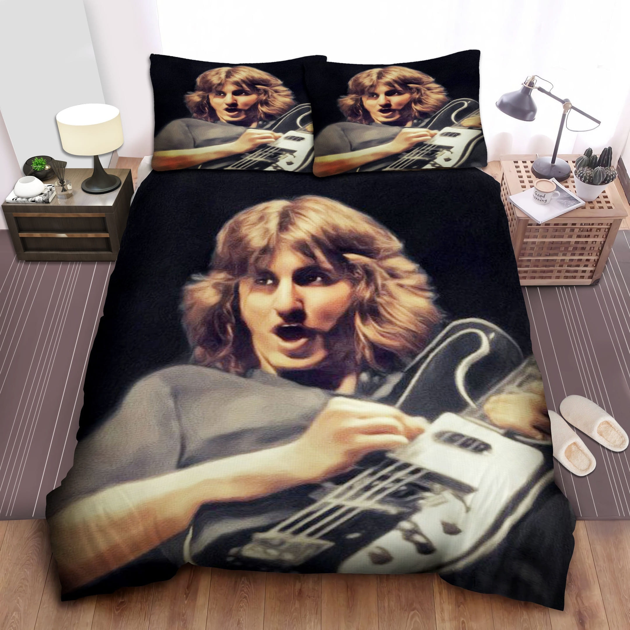 Geddy Lee Decorative Bedding Sets with Duvet Cover, Flatsheet, Pillowcases