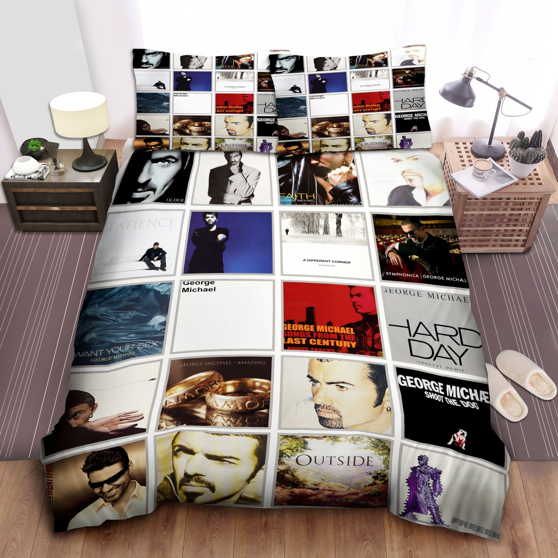George Michael Bedding Sets, Flatsheet Gift For Christmas, Thanksgiving, Halloween