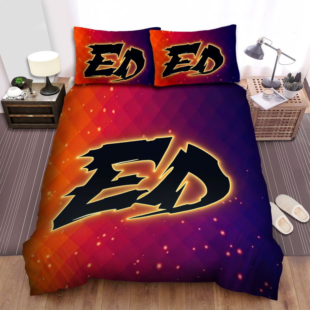 Get Ed The Logo Bedding Sets Duvet Cover, Flatsheet, Pillowcase For Your Lover