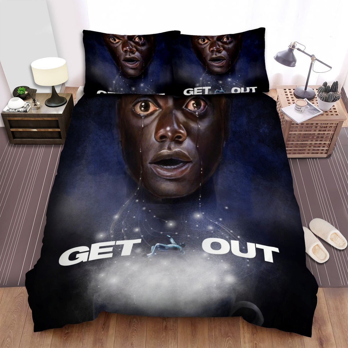 Get Out (I) Movie Art 3 Bedding Sets, Flatsheet Gift For Christmas, Thanksgiving, Halloween