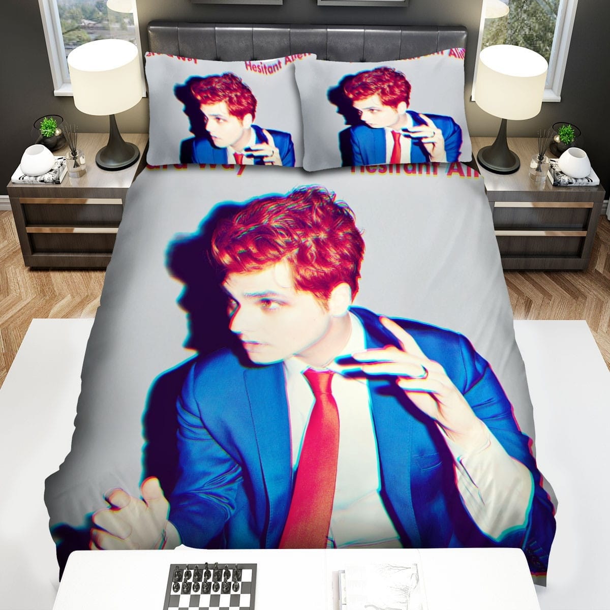 Gerard Way Hesitant Alien Bedding Sets Duvet Cover, Flatsheet, Pillowcases For Every Bedroom