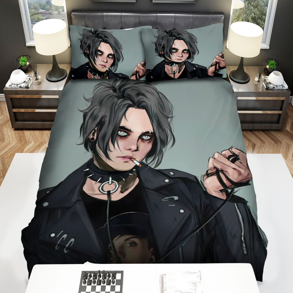 Gerard Way Smoking Bedding Sets Duvet Cover, Flatsheet, Pillowcase For Your Lover