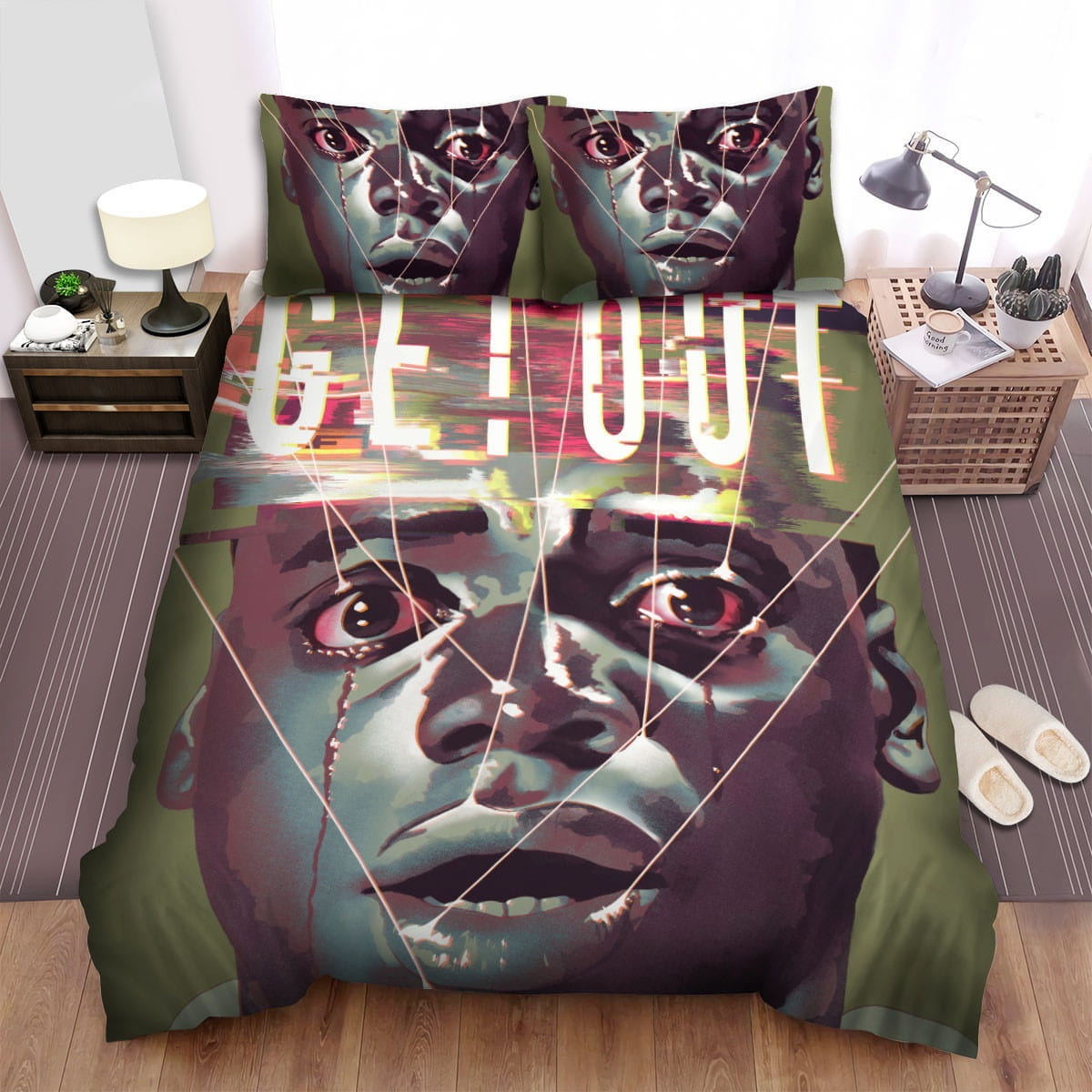 Get Out (I) Movie Art 2 Bedding Set, Gift For Christmas, Birthday, Thanksgiving