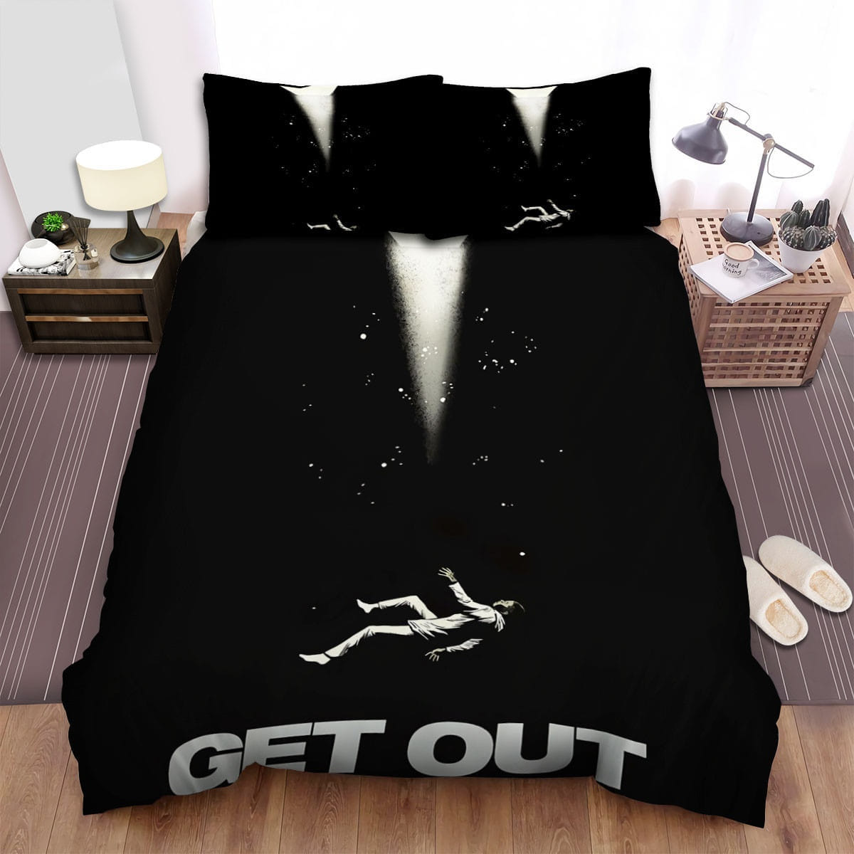Get Out (I) Movie Poster Bedding Sets, Flatsheet Gift For Christmas, Thanksgiving, Halloween