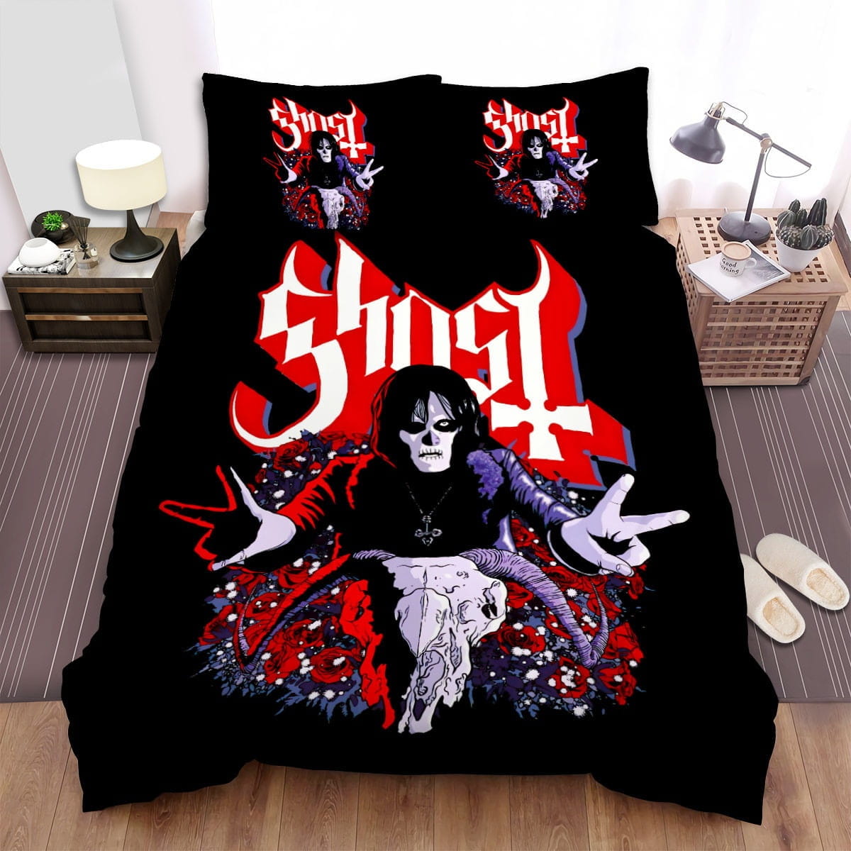 Ghost Music Band Poster Decorative Bedding Sets with Duvet Cover, Flatsheet, Pillowcases