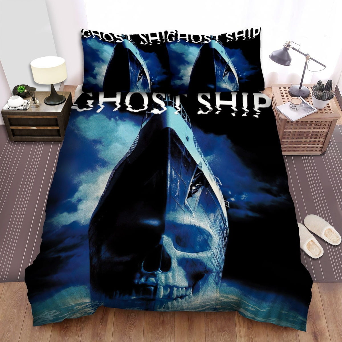 Ghost Ship Movie Poster 3 Bedding Sets, Flatsheet Gift For Christmas, Thanksgiving, Halloween