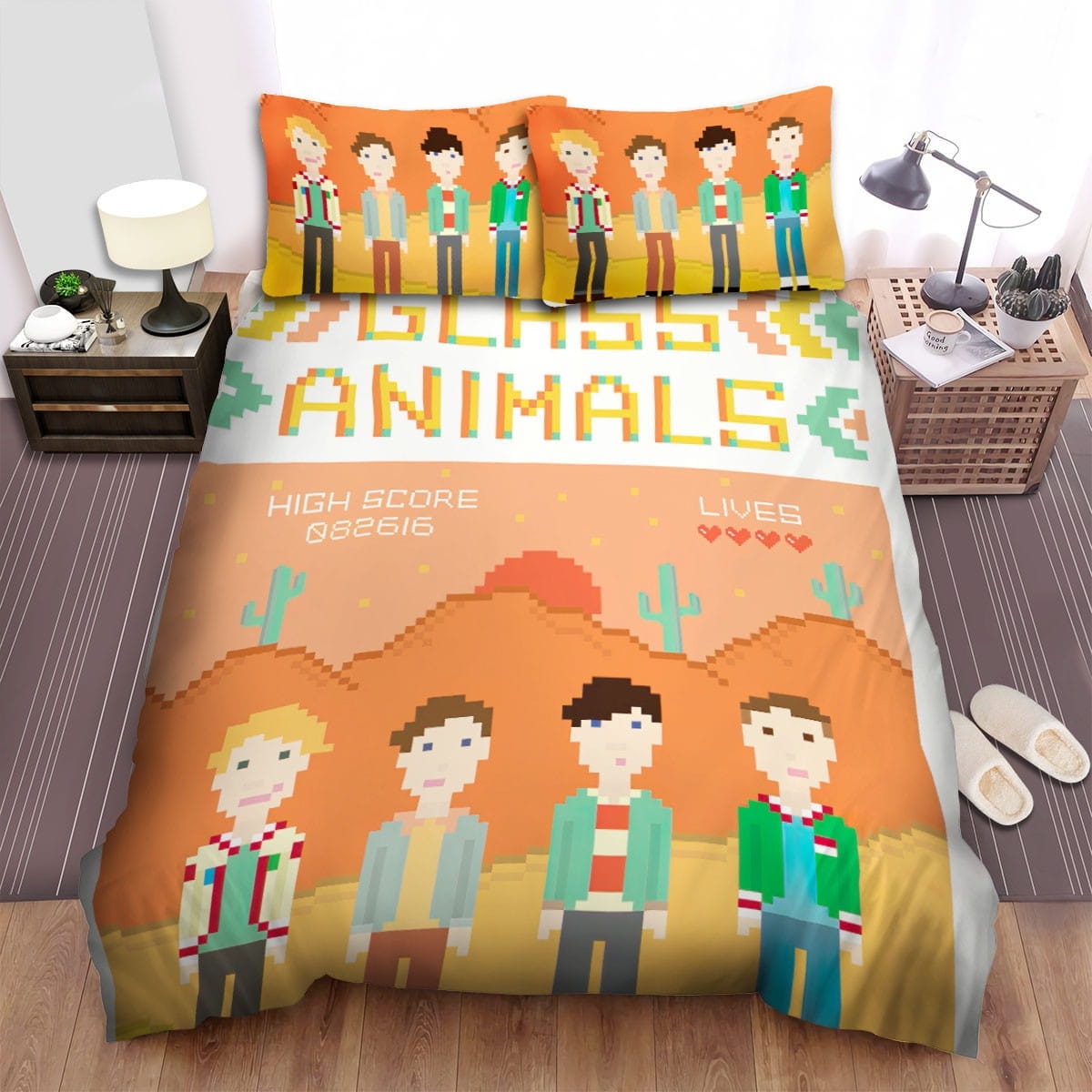 Glass Animals Art Poster 3 Bedding Sets, Flatsheet Gift For Wife, Husband, Besties