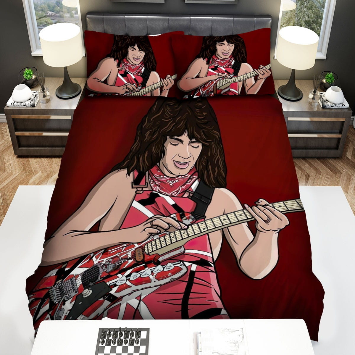 Girly Van Halen Bedding Sets, Flatsheet Gift For Wife, Husband, Besties