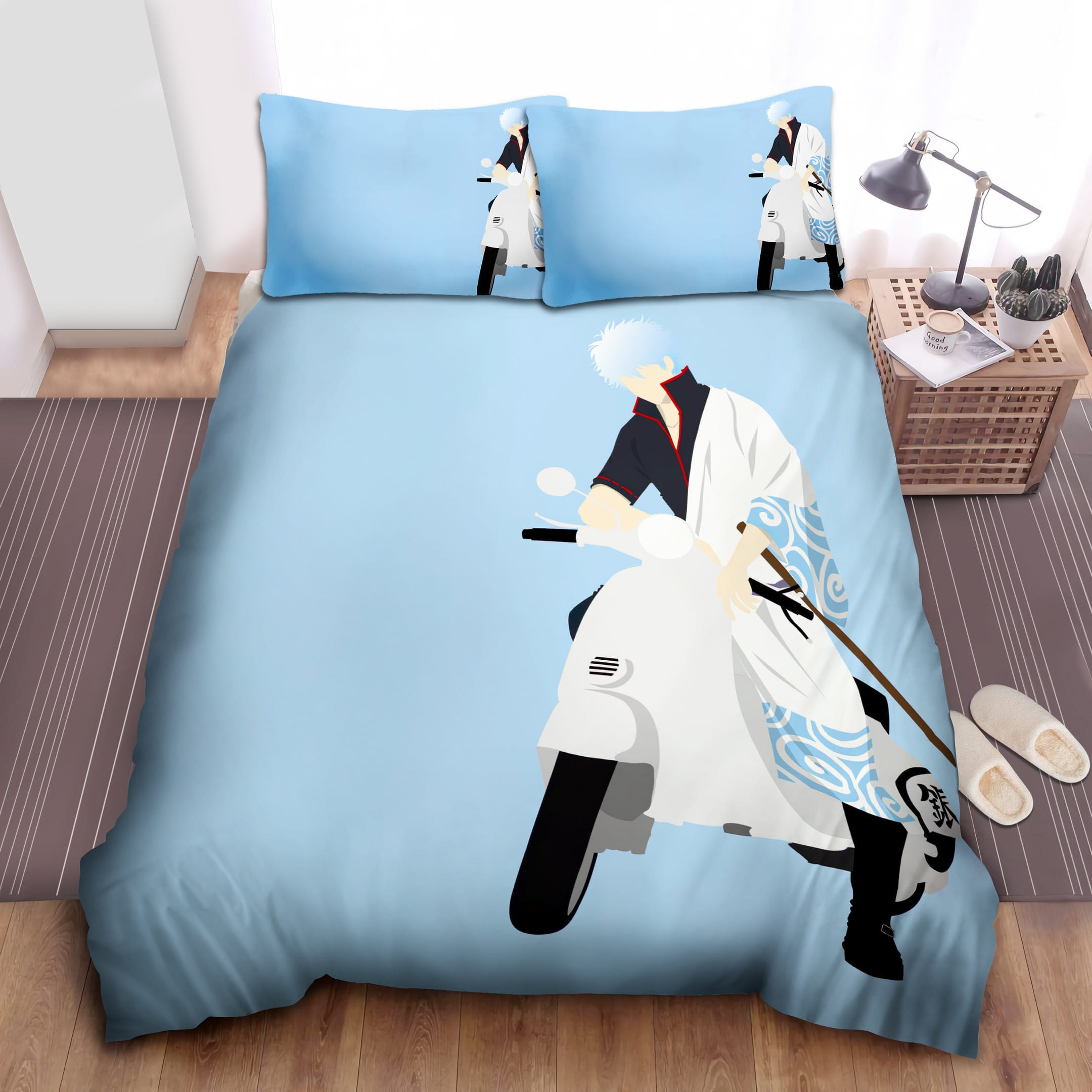 Gin San On A Scooter Bedding Sets Duvet Cover, Flatsheet, Pillowcases For Every Bedroom