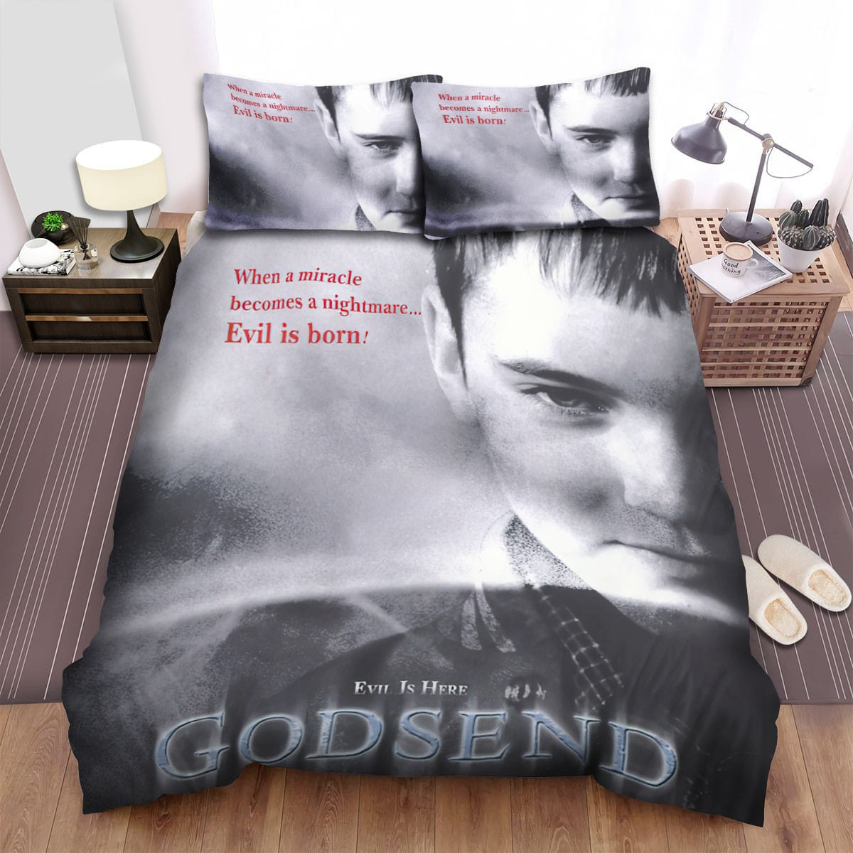 Godsend When A Miracle Bedding Sets, Flatsheet Gift For Christmas, Thanksgiving, Halloween