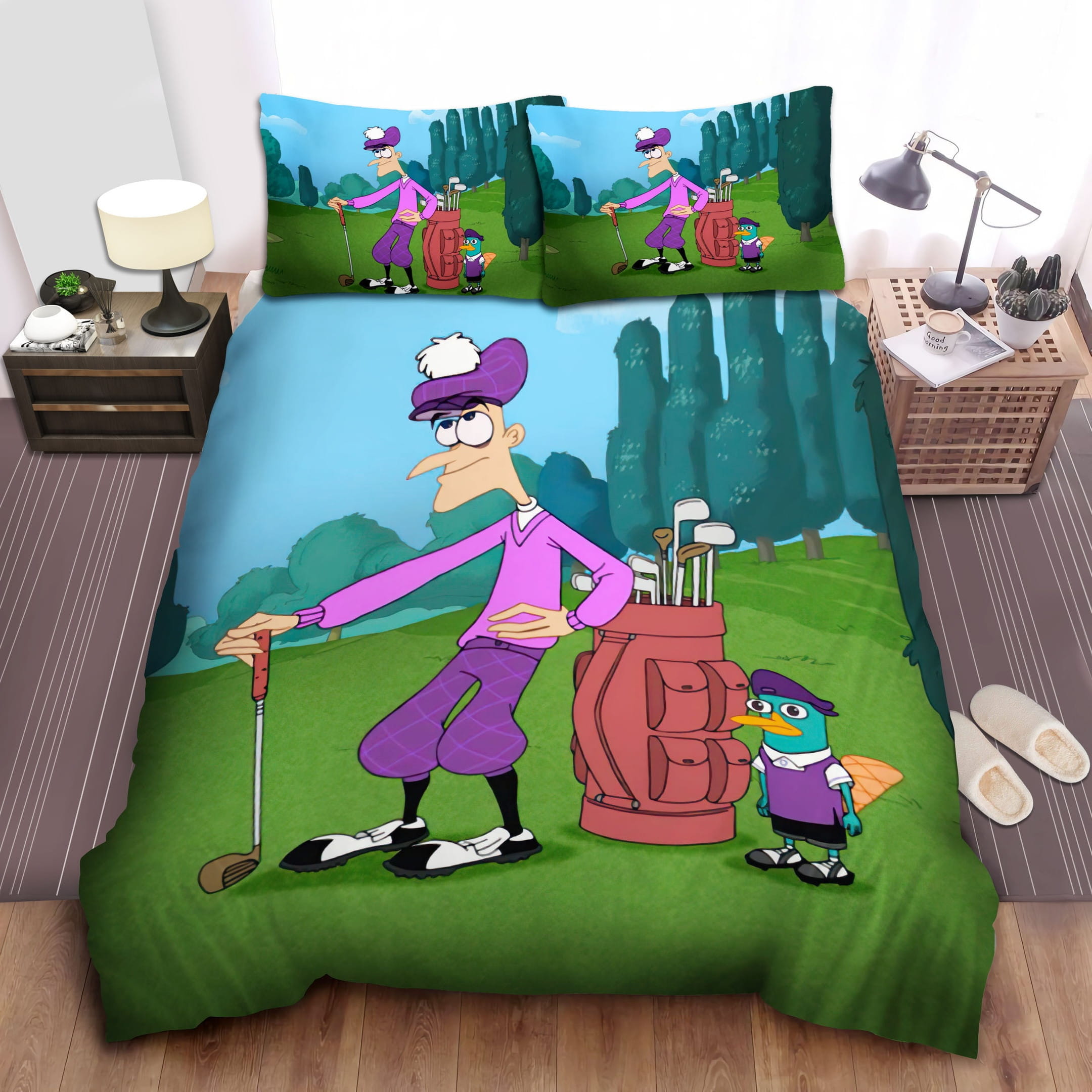 Golfer Perry And Heinz Bedding Sets, Flatsheet Gift For Wife, Husband, Besties