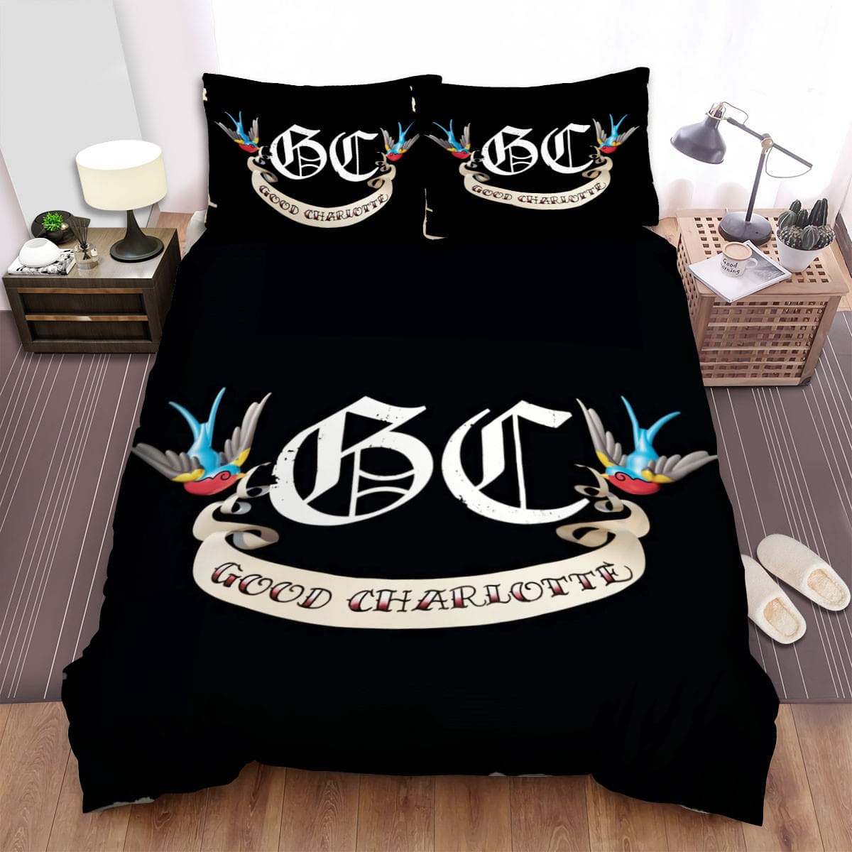 Good Charlotte Logo Symbol Bedding Sets, Flatsheet Gift For Christmas, Thanksgiving, Halloween