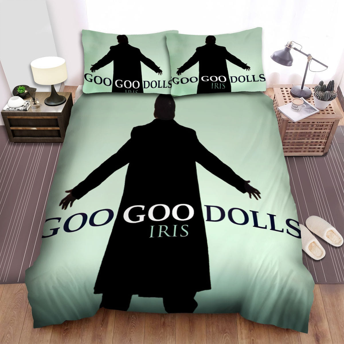 Goo Goo Dolls Iris Bedding Sets, Flatsheet Gift For Christmas, Thanksgiving, Halloween