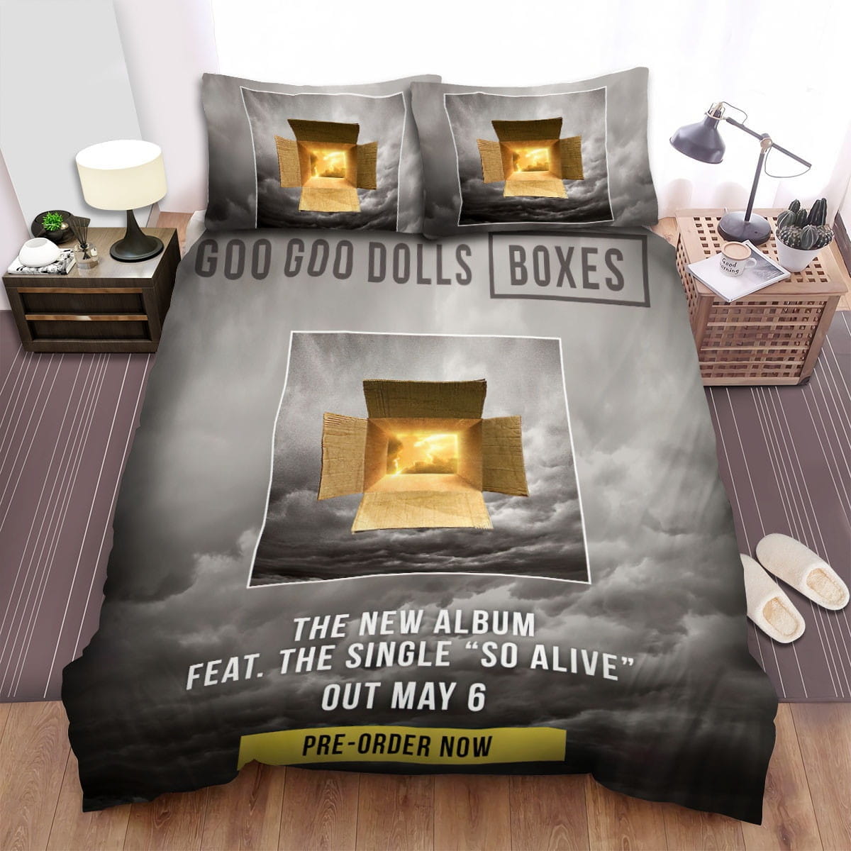 Goo Goo Dolls Album Boxes Decorative Bedding Sets with Duvet Cover, Flatsheet, Pillowcases