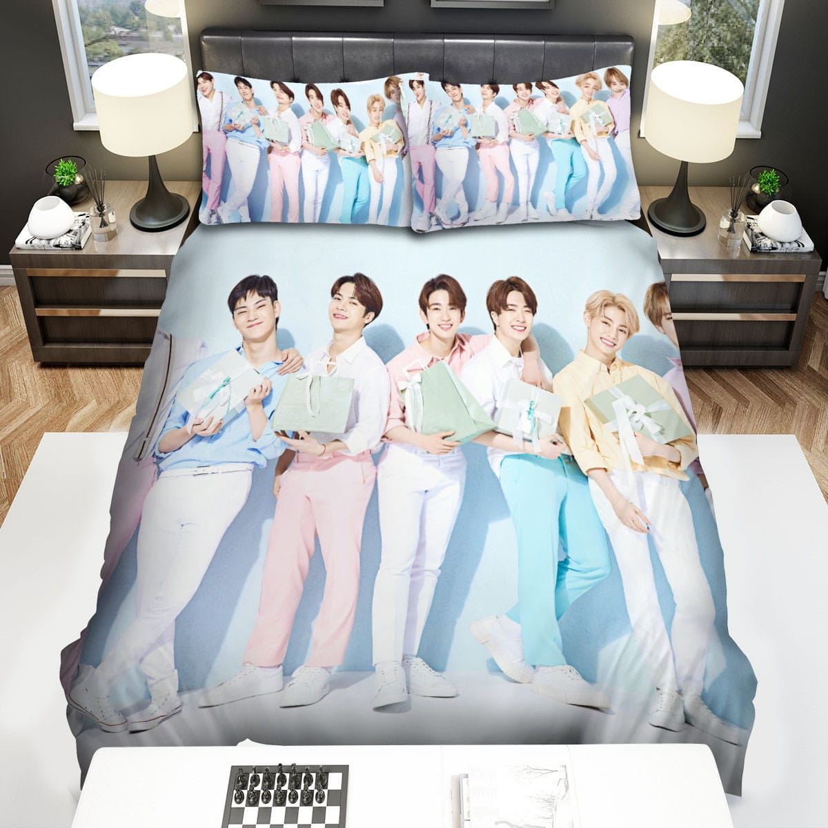 Got7 Members Photo Decorative Bedding Sets with Duvet Cover, Flatsheet, Pillowcases