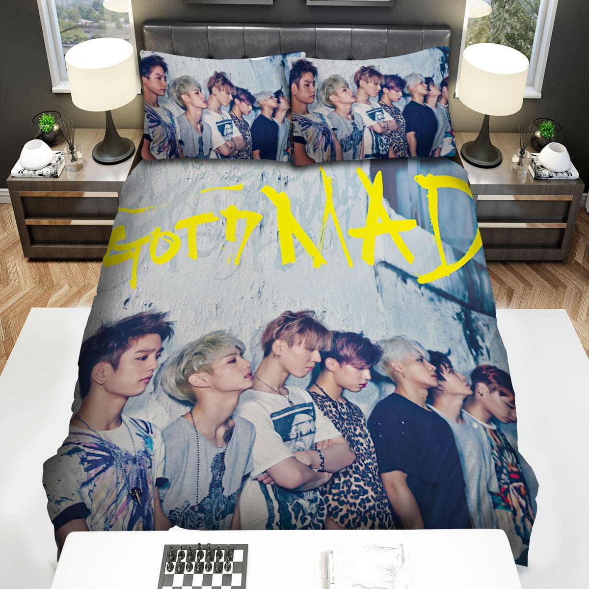 Got7 Mad Album Cover Bedding Sets, Flatsheet Gift For Wife, Husband, Besties