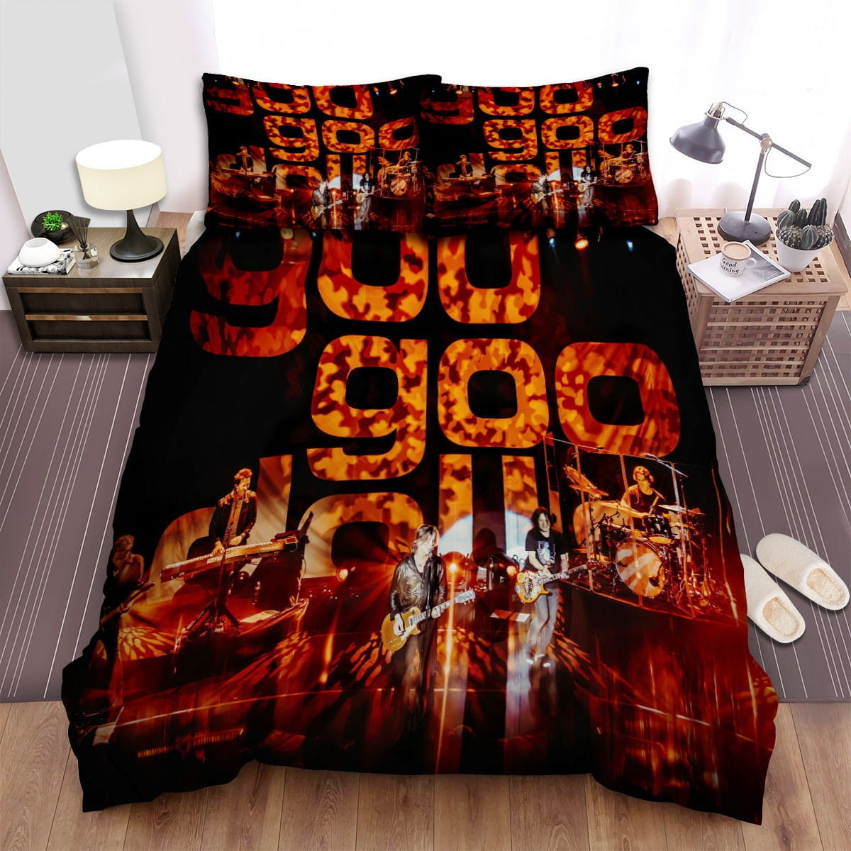 Goo Goo Dolls On Stage Decorative Bedding Sets with Duvet Cover, Flatsheet, Pillowcases