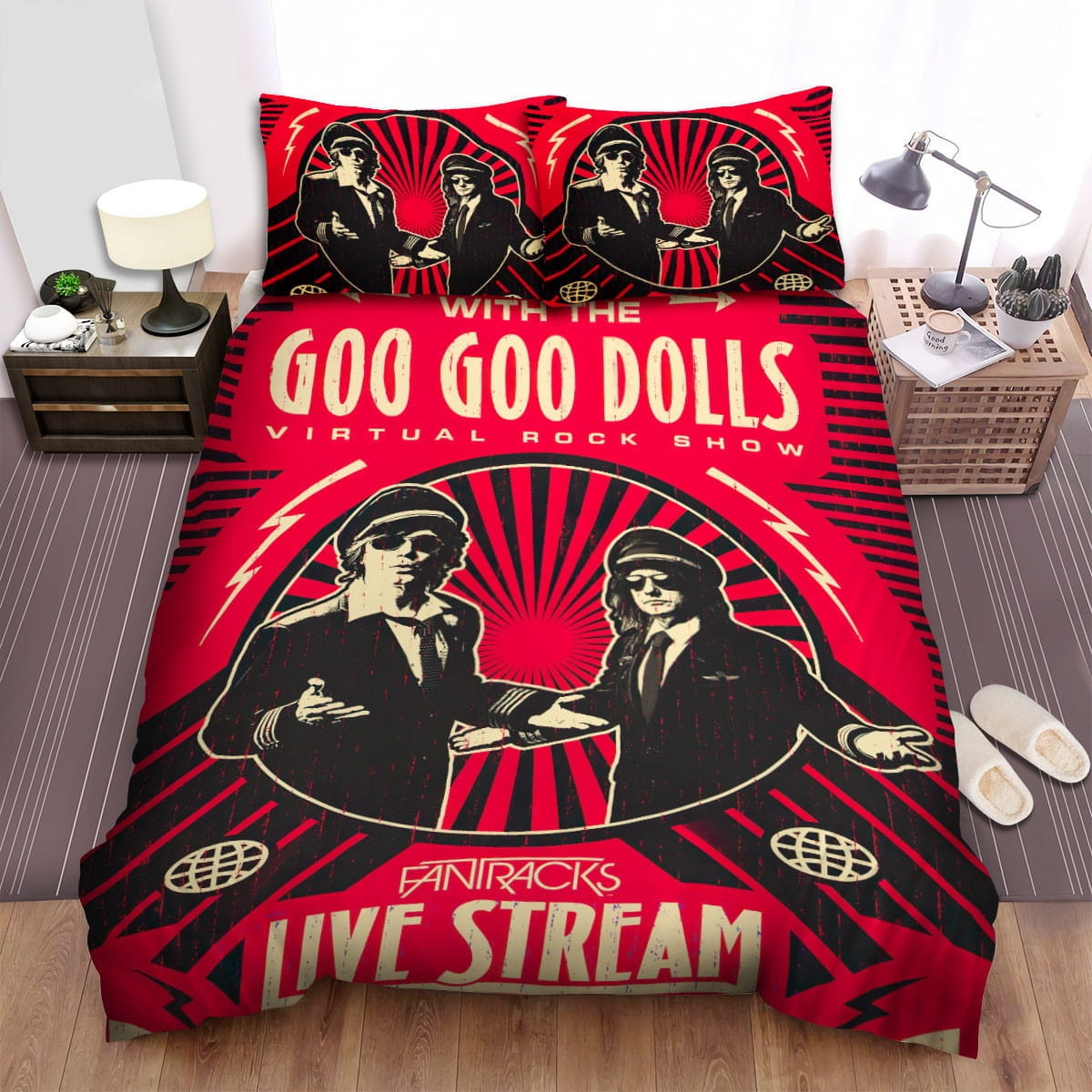 Goo Goo Dolls Art Photo Decorative Bedding Sets with Duvet Cover, Flatsheet, Pillowcases