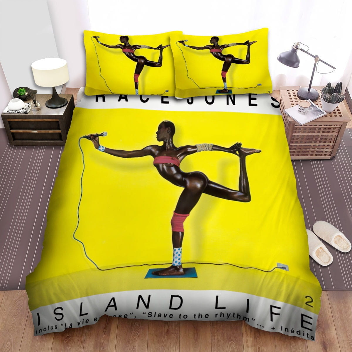 Grace Jones Island Life Bedding Sets, Flatsheet Gift For Christmas, Thanksgiving, Halloween