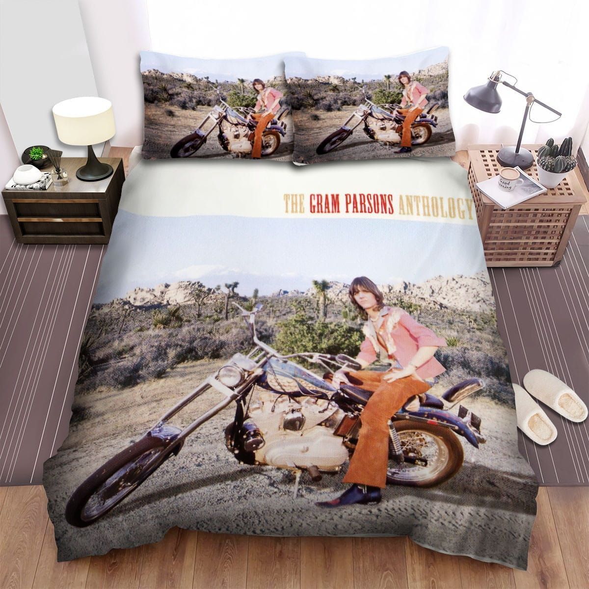 Gram Parsons Anthology Decorative Bedding Sets with Duvet Cover, Flatsheet, Pillowcases