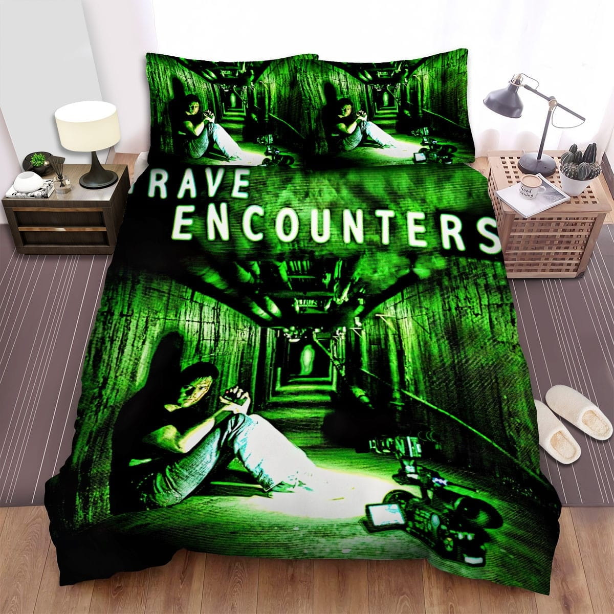 Grave Encounters Green Bedding Set, Gift For Christmas, Birthday, Thanksgiving