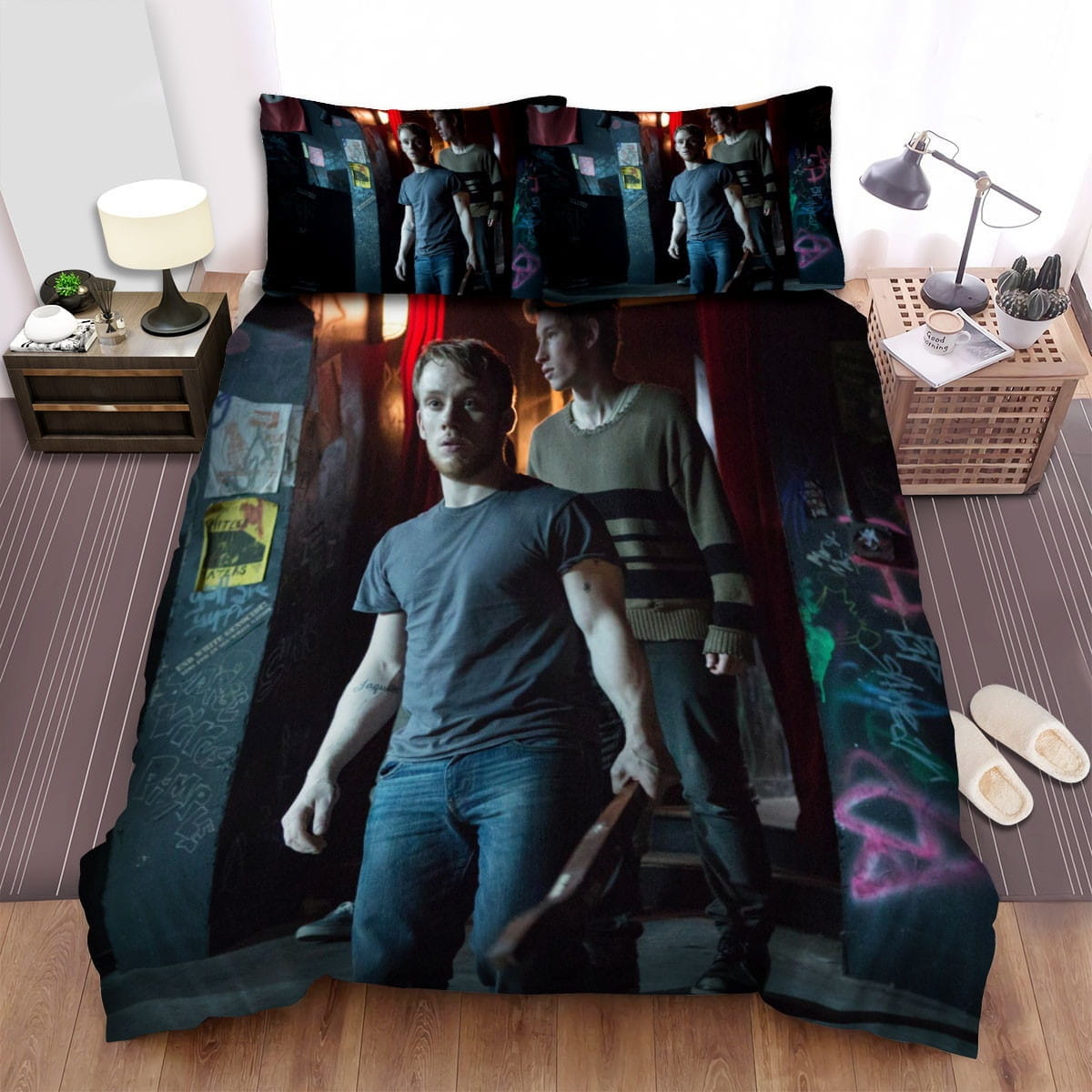 Green Room Messing Room Bedding Set, Gift For Christmas, Birthday, Thanksgiving