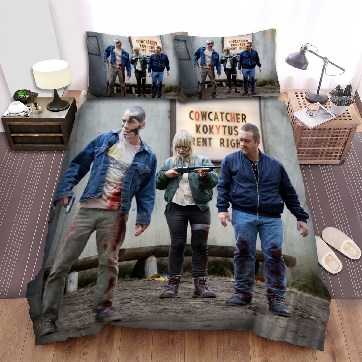 Green Room Long Gun Decorative Bedding Sets with Duvet Cover, Flatsheet, Pillowcases