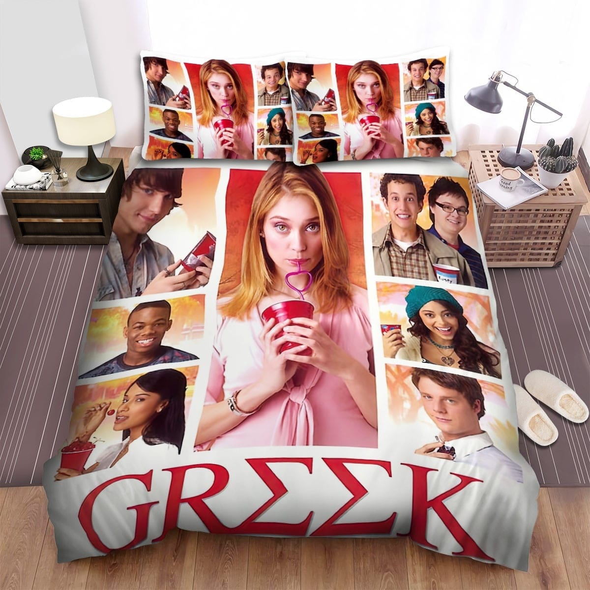 Greek Movie Poster 2 Bedding Set, Gift For Christmas, Birthday, Thanksgiving
