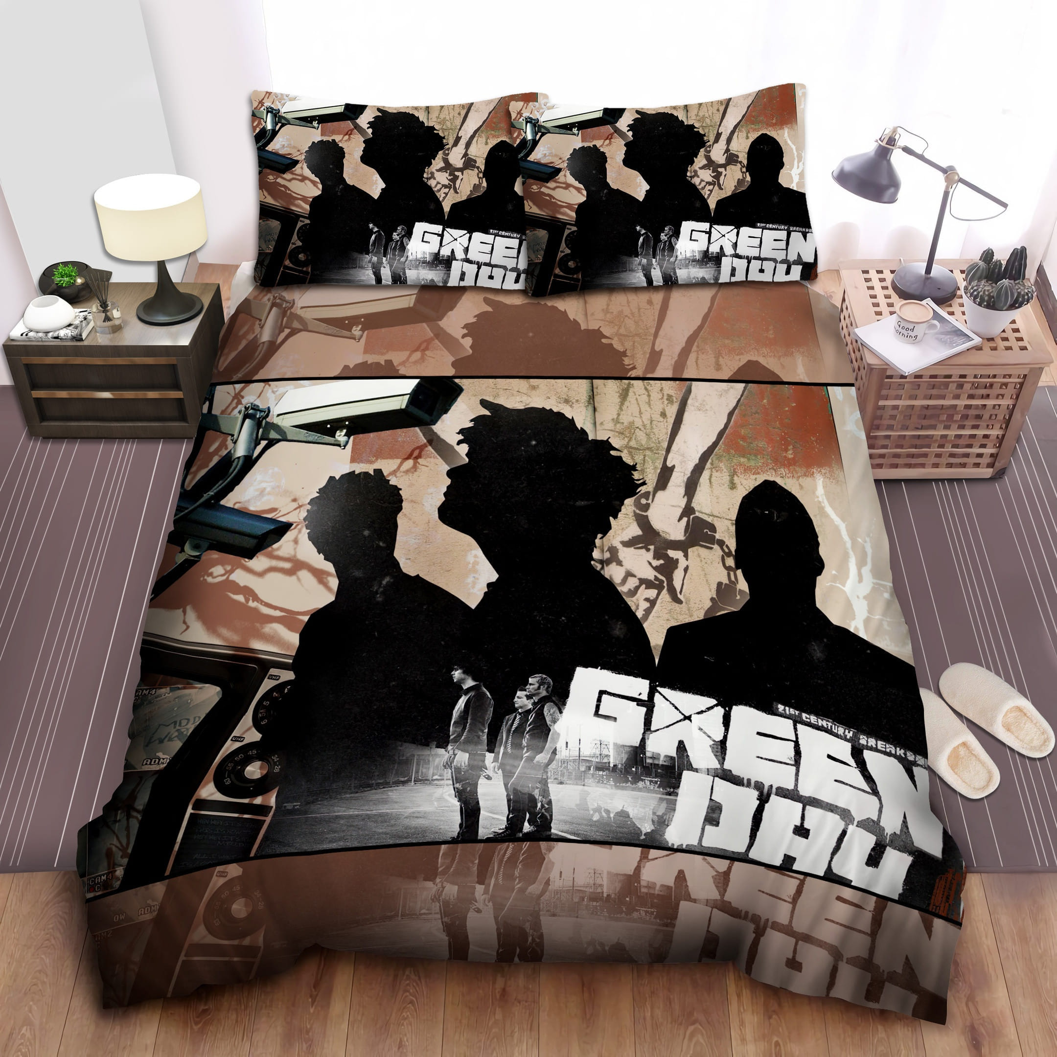 Green Day Members Artwork Bedding Sets, Flatsheet Gift For Wife, Husband, Besties