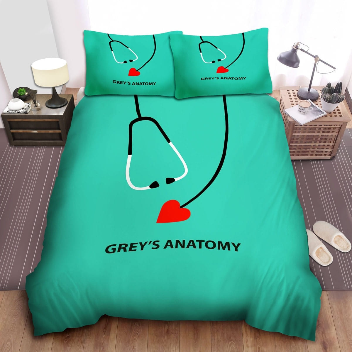Greys Anatomy Stethoscope Bedding Sets, Flatsheet Gift For Christmas, Thanksgiving, Halloween