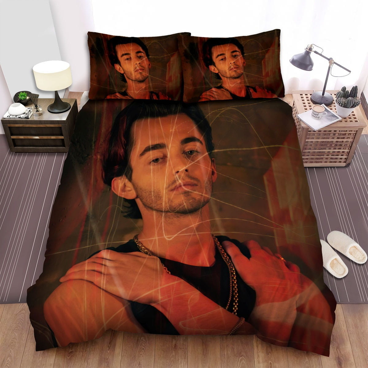 Greyson Chance Posing Bedding Sets, Flatsheet Gift For Wife, Husband, Besties