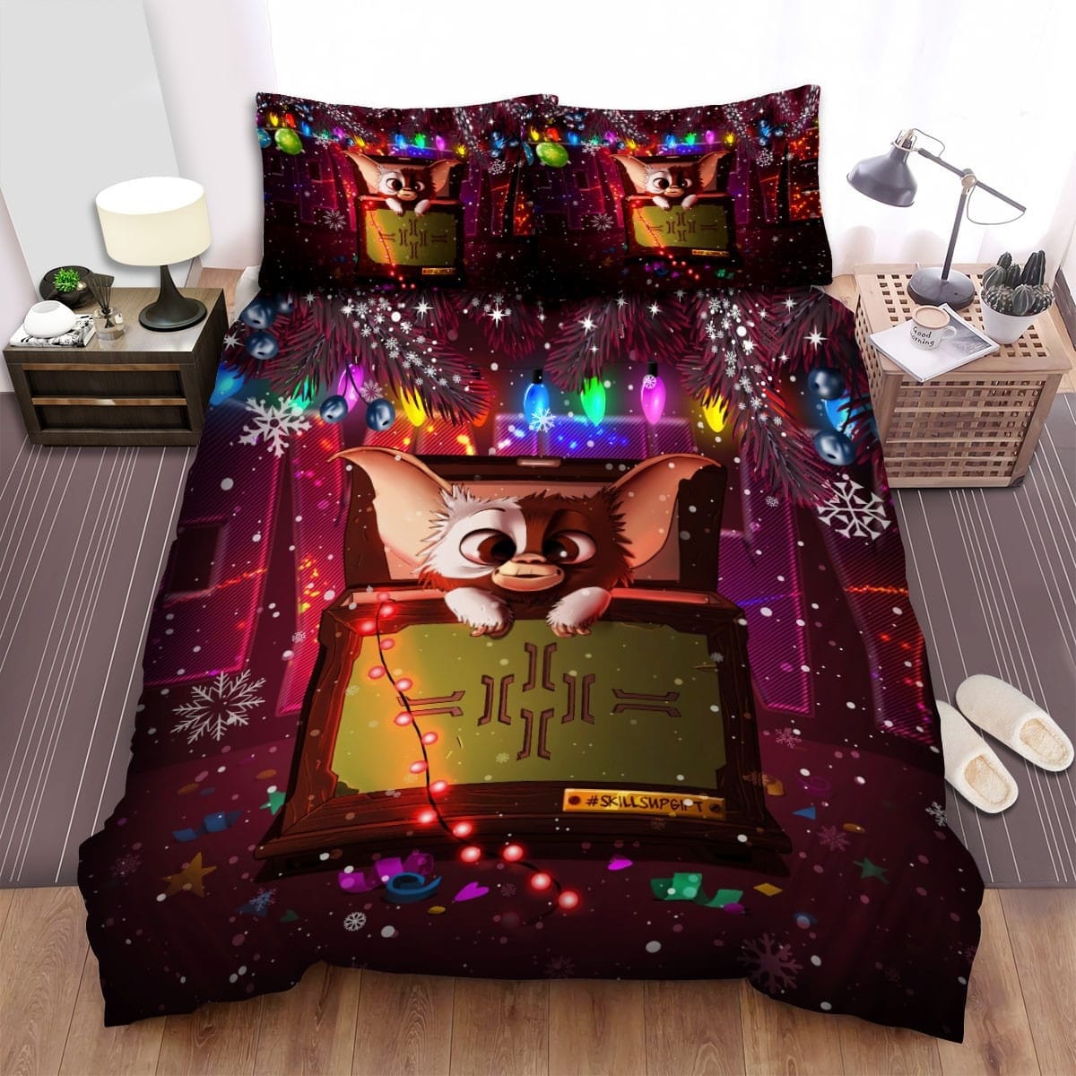 Gremlins Christmas Bedding Sets Duvet Cover, Flatsheet, Pillowcase For Your Lover