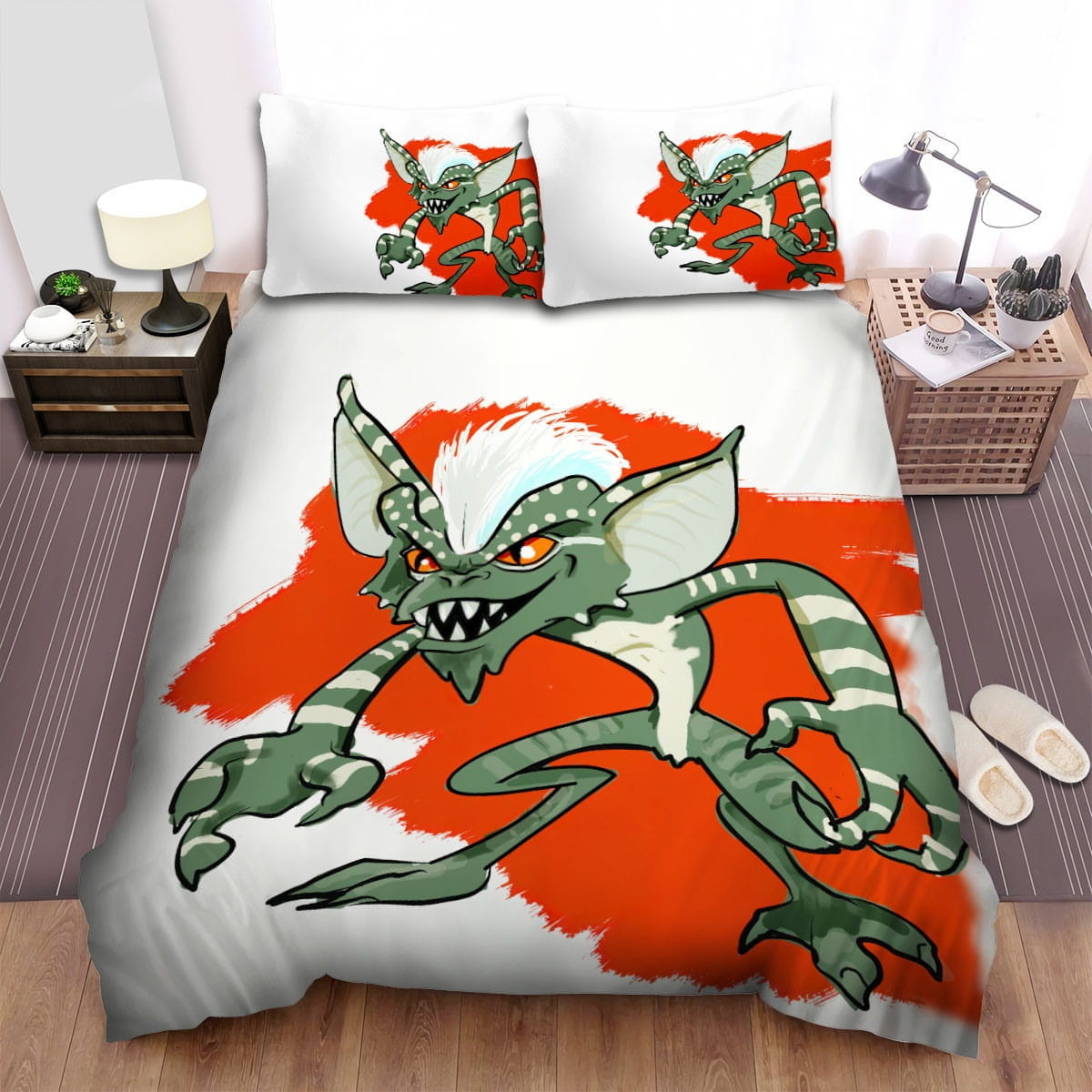 Gremlins Paradigm Art Bedding Sets, Flatsheet Gift For Christmas, Thanksgiving, Halloween