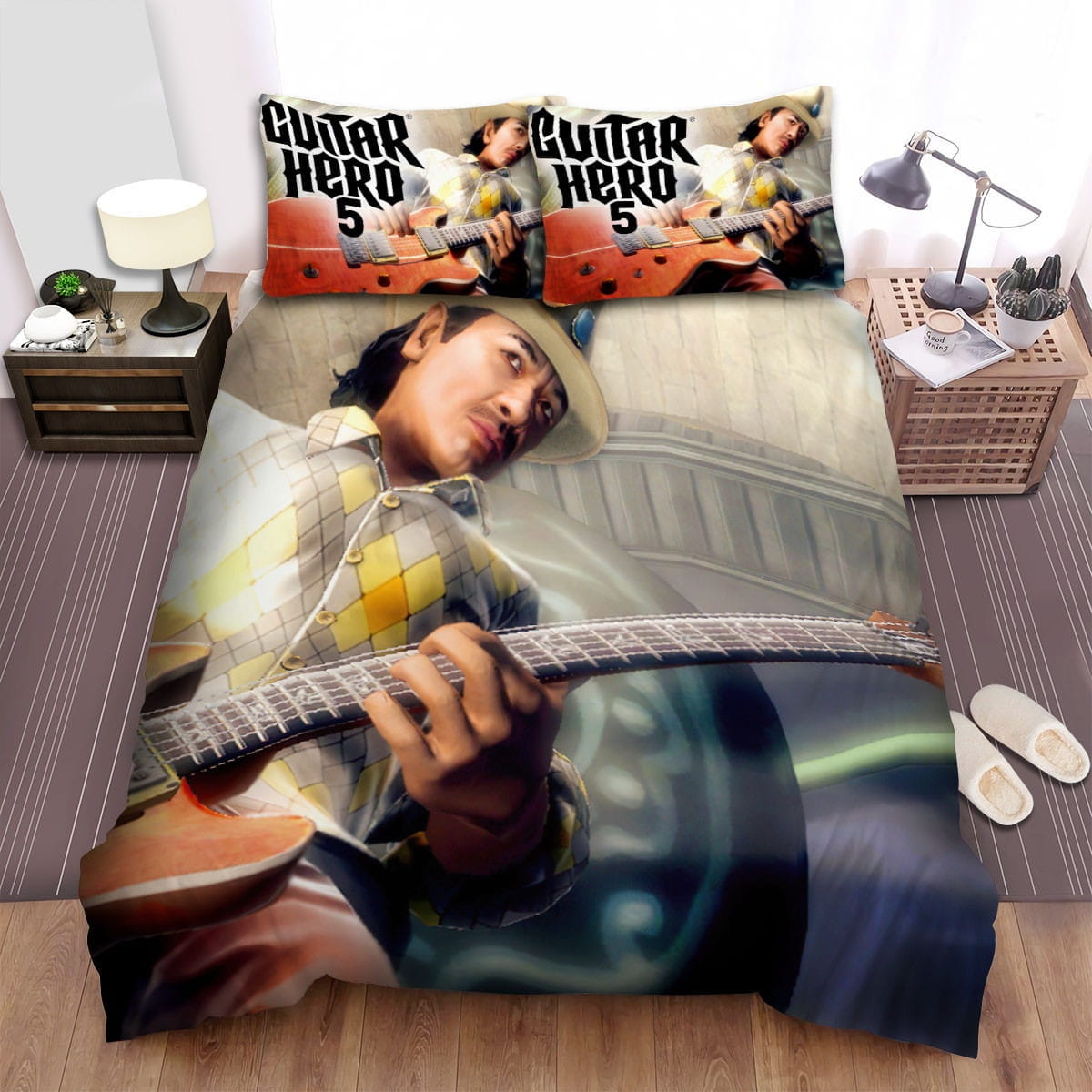 Guitar Hero 5 Character Decorative Bedding Sets with Duvet Cover, Flatsheet, Pillowcases
