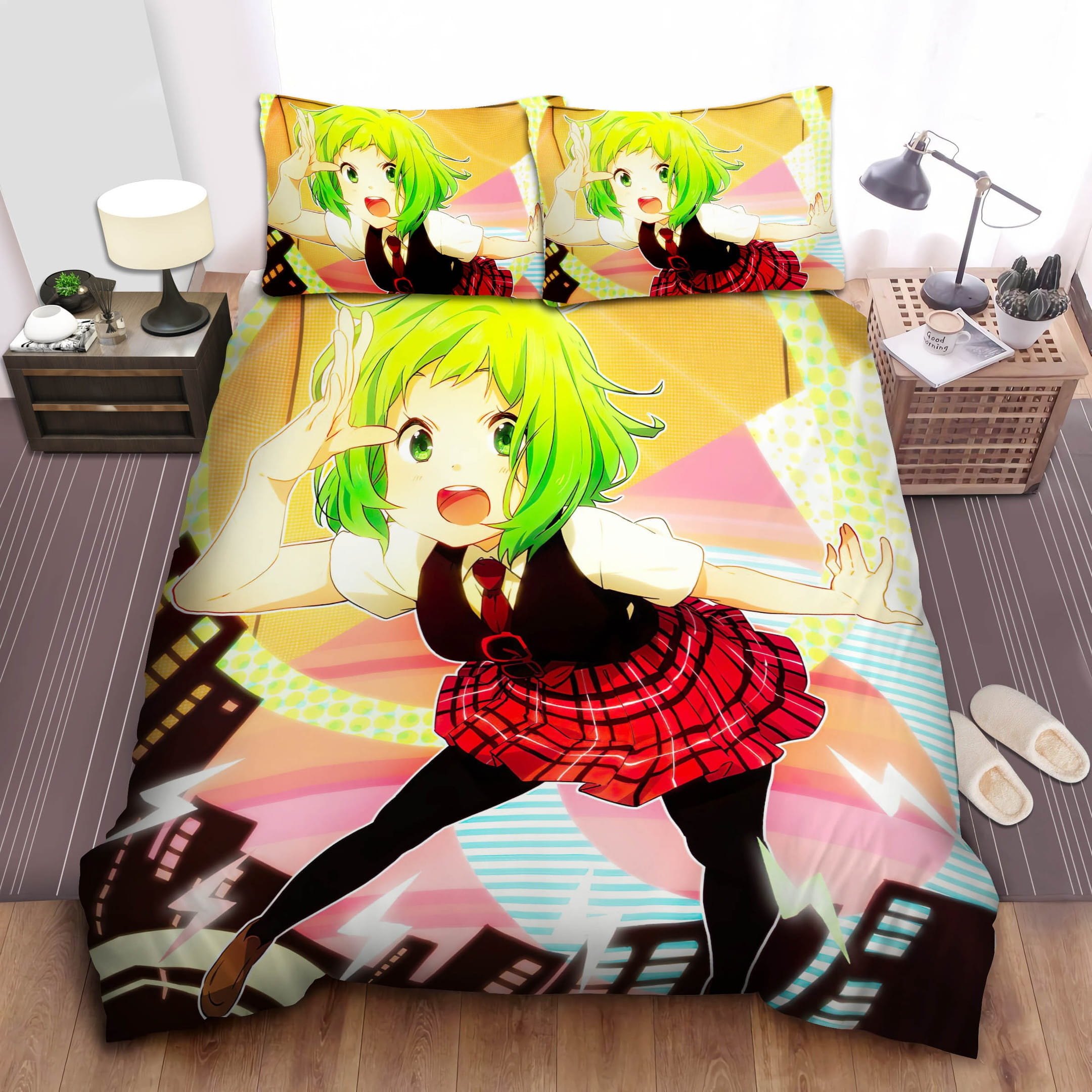 Gumi (Megpoid) Decorative Bedding Sets with Duvet Cover, Flatsheet, Pillowcases