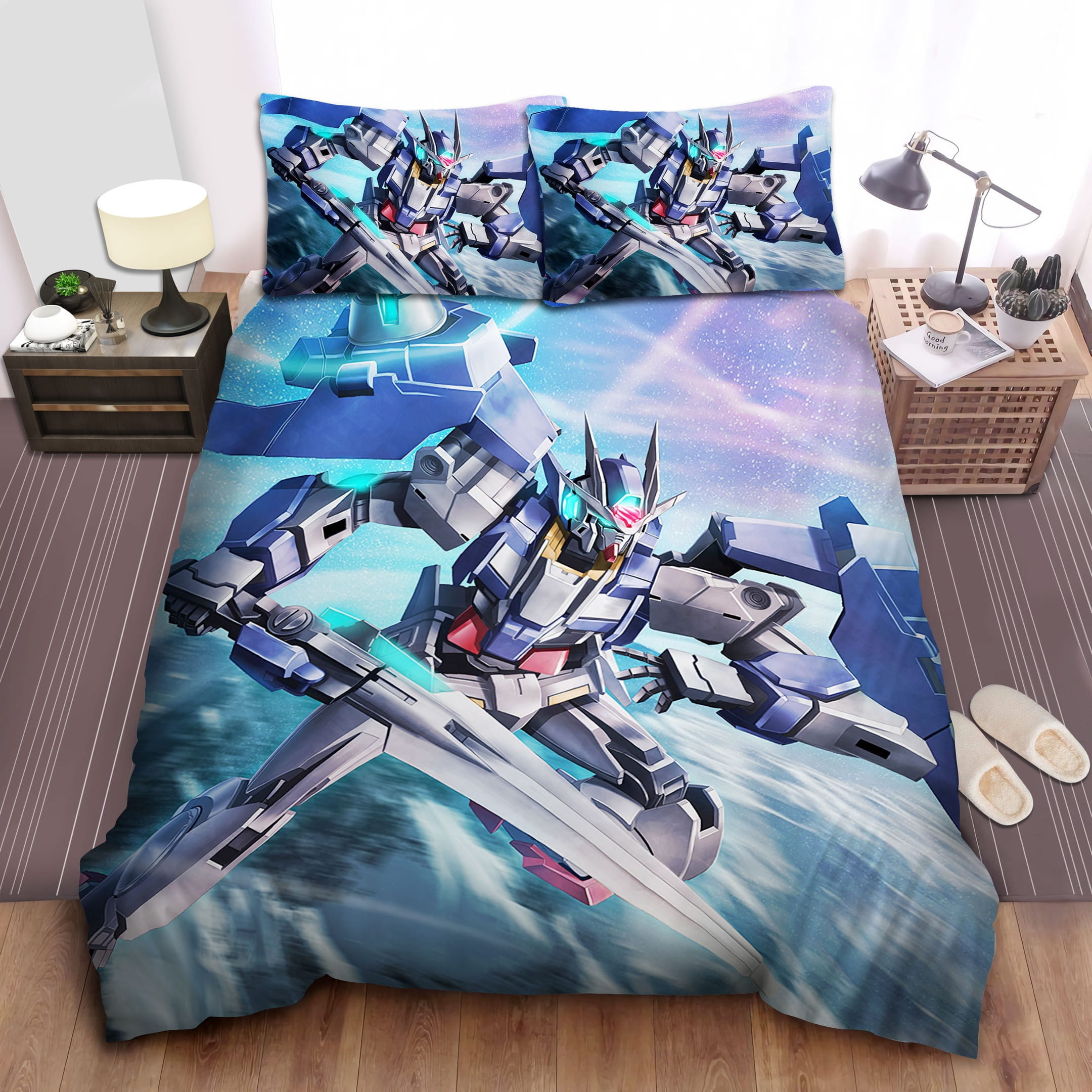 Gundam 00 Diver Decorative Bedding Sets with Duvet Cover, Flatsheet, Pillowcases
