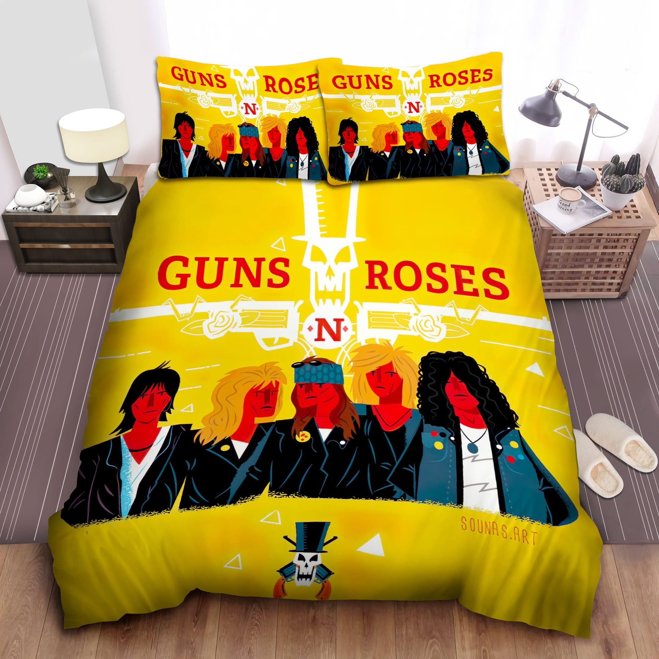 Guns N Roses Digital Art Bedding Sets Duvet Cover, Flatsheet, Pillowcases For Every Bedroom