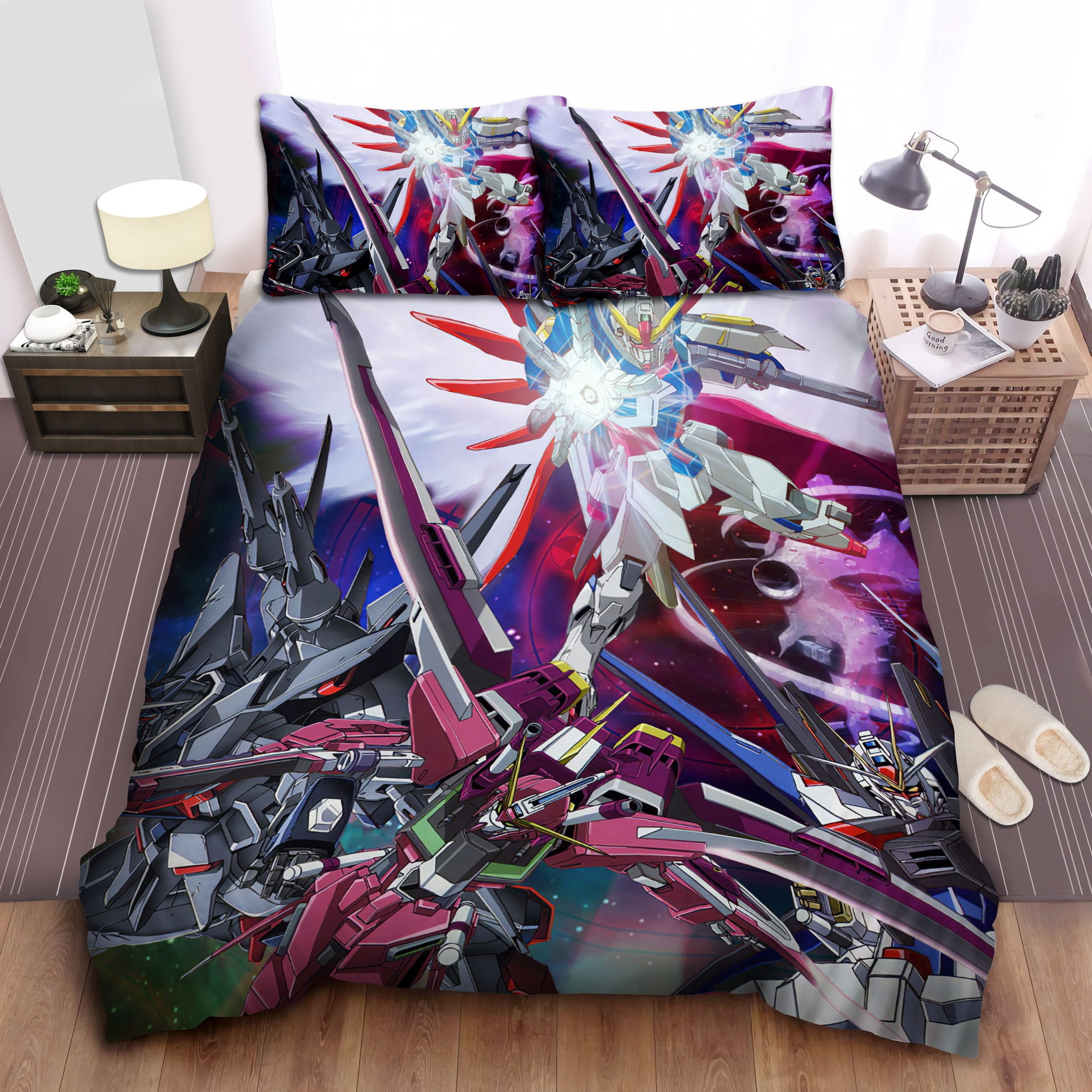 Gundam Destiny Bedding Sets Duvet Cover, Flatsheet, Pillowcases For Every Bedroom