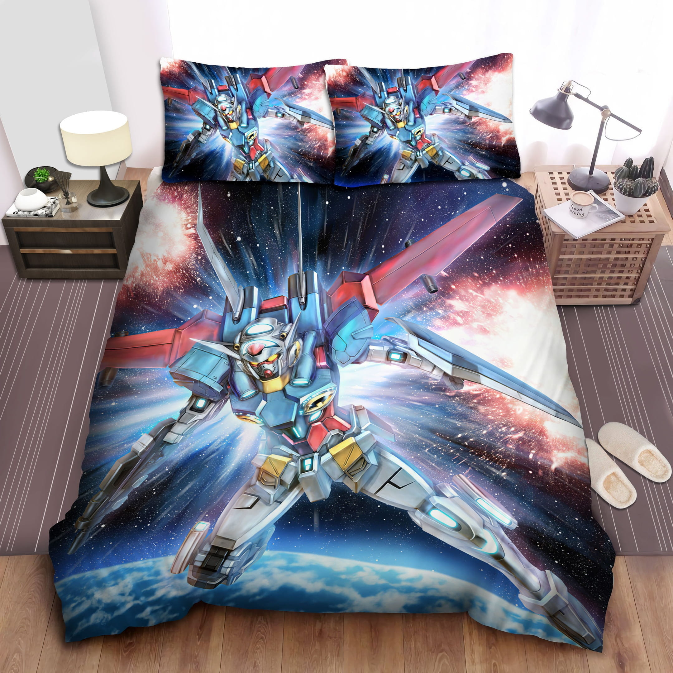 Gundam G-Self In Space Bedding Sets Duvet Cover, Flatsheet, Pillowcases For Every Bedroom