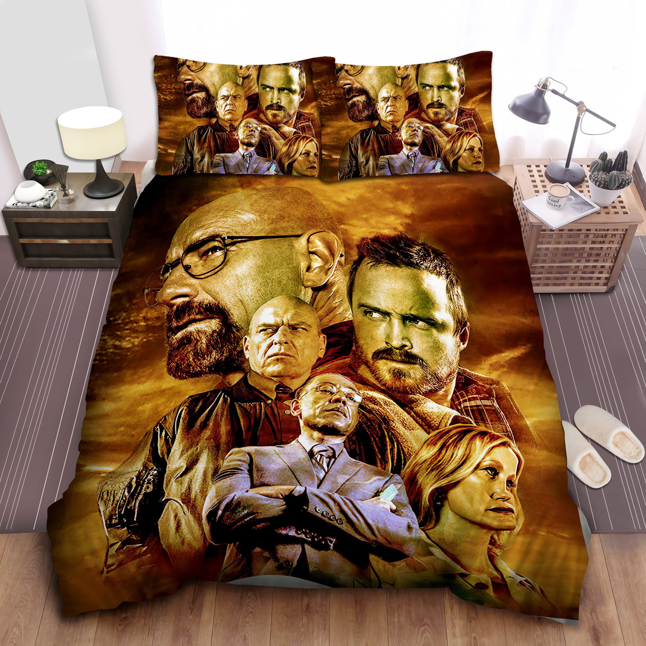Gus Fring In Suit Bedding Sets, Flatsheet Gift For Christmas, Thanksgiving, Halloween
