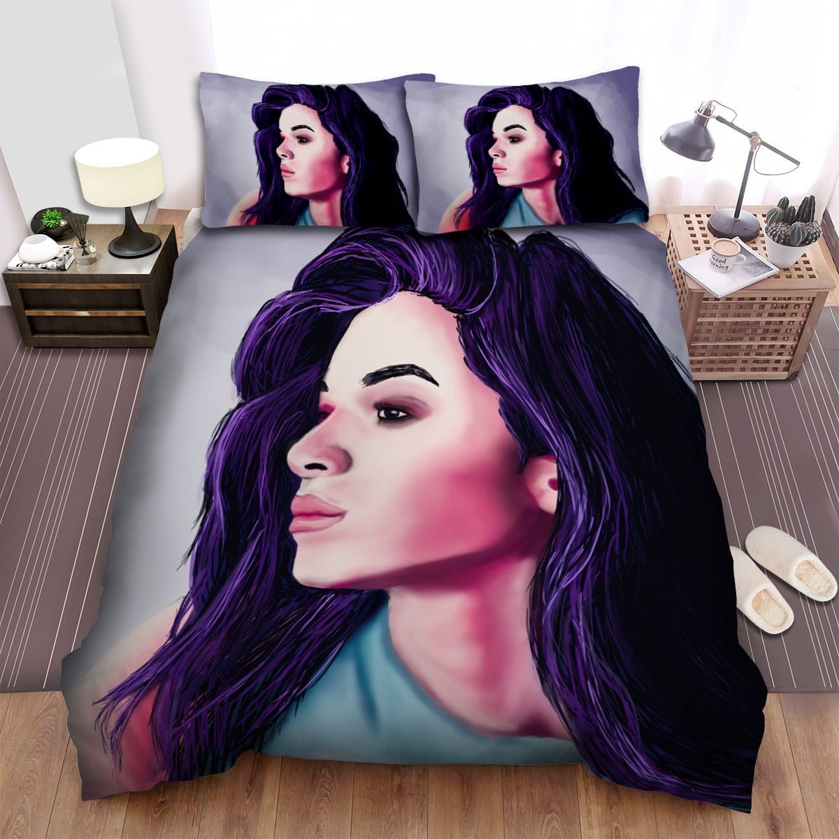 Hailee Steinfeld Blue Hair Bedding Sets Duvet Cover, Flatsheet, Pillowcases Perfect Gift For Fans