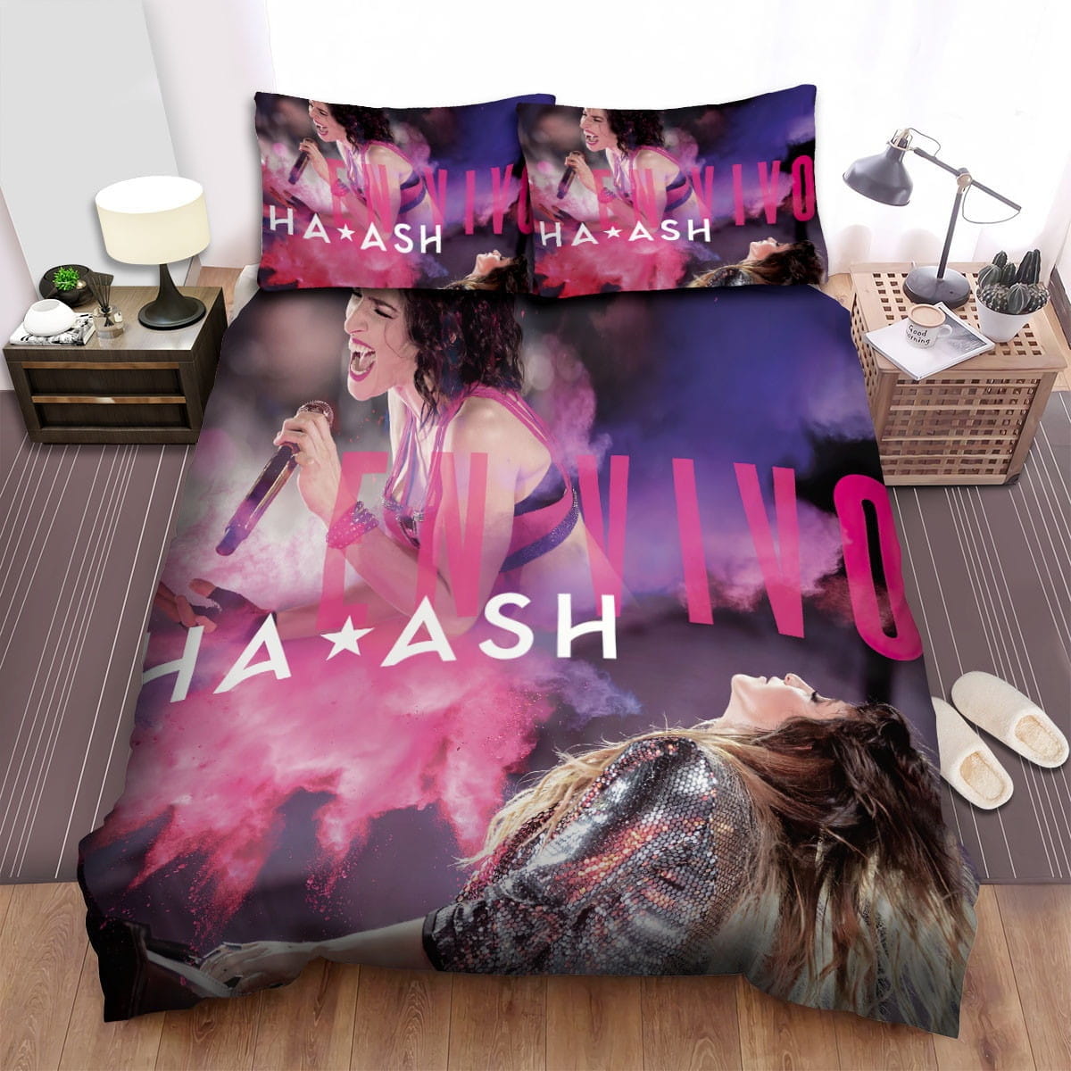 Ha*Ash Band Sing A Lot Bedding Sets, Flatsheet Gift For Christmas, Thanksgiving, Halloween