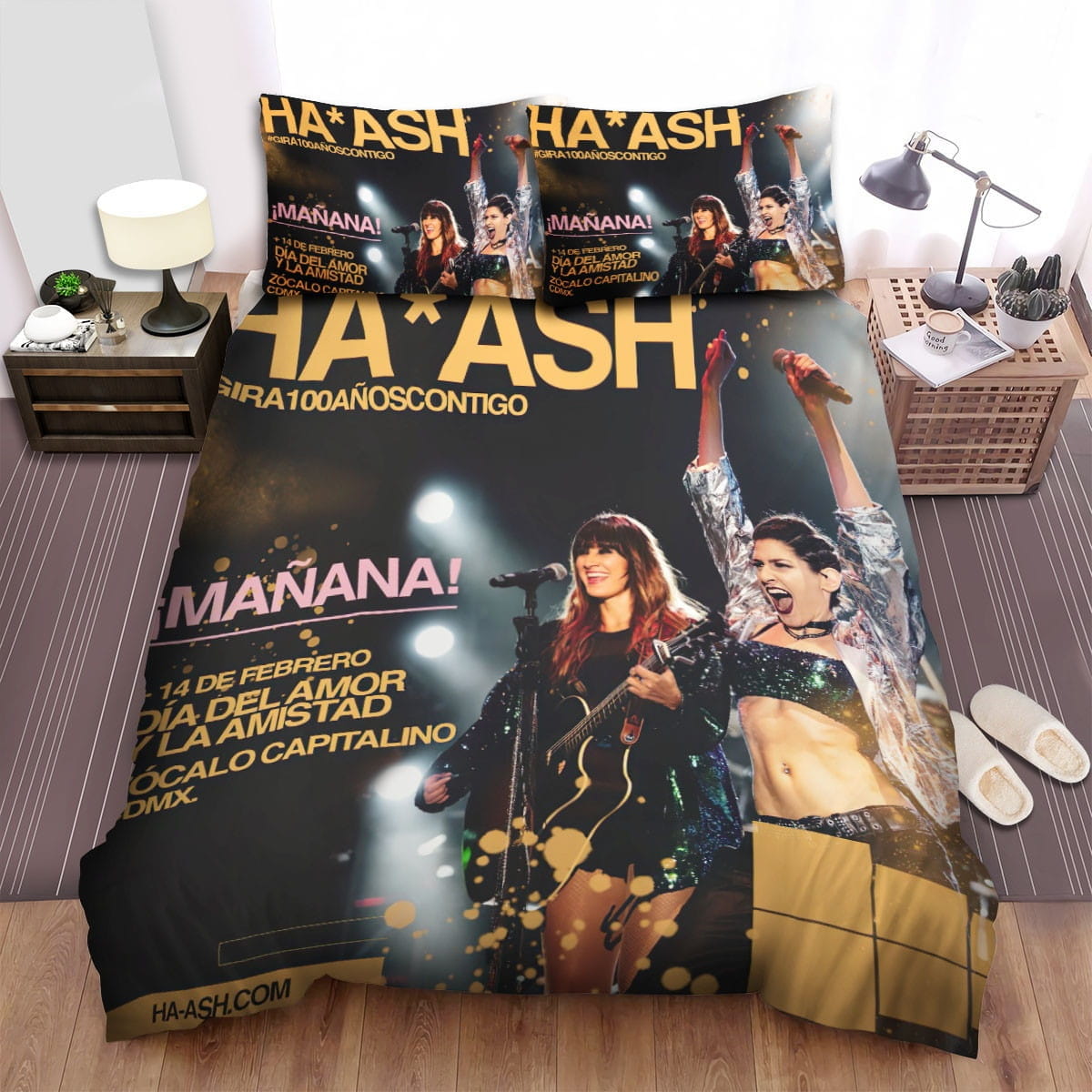Ha*Ash Band Cheer Bedding Sets, Flatsheet Gift For Christmas, Thanksgiving, Halloween