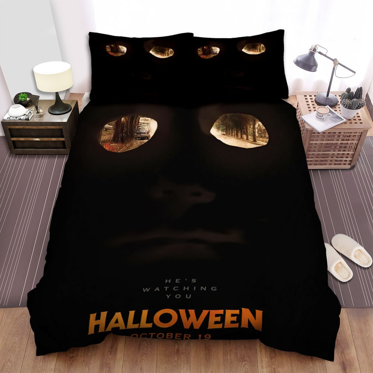 Halloween (I) Movie Art 6 Decorative Bedding Sets with Duvet Cover, Flatsheet, Pillowcases